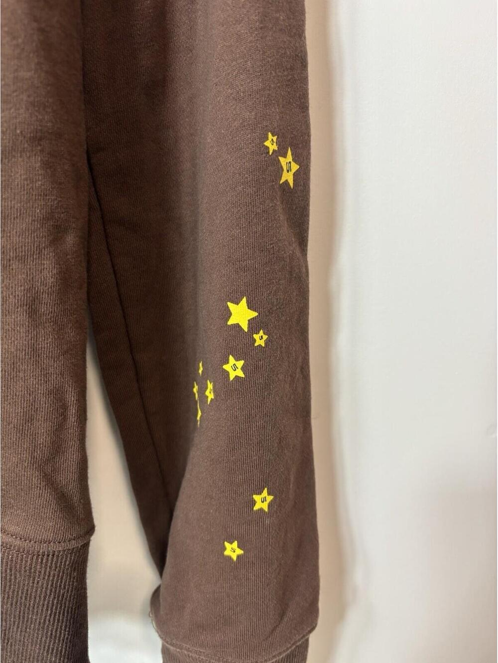 Size M - Sp5der Worldwide Hoodie Angel Number 555 Brown Pink Young Thug Sp5der. - Picture 3 of 9